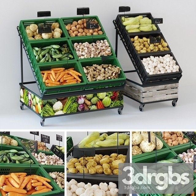 Vegetable Display 3dsmax Download - thumbnail 1