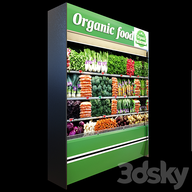 Vegetables fridge 2 3DS Max Model - thumbnail 2