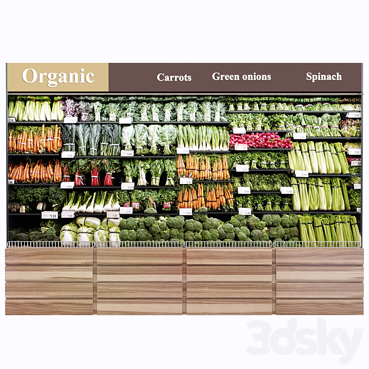 Vegetables fridge set 3DS Max - thumbnail 2