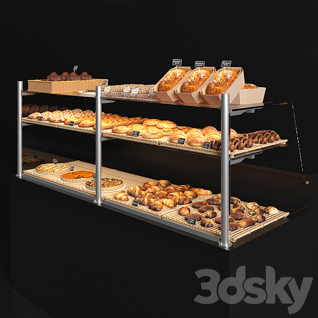 Viennoiserie showcase 3DS Max Model - thumbnail 2