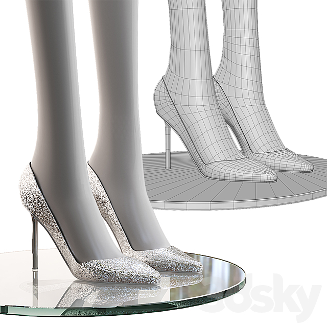 Wedding clothes on mannequins 002 3DS Max Model - thumbnail 6