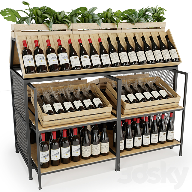 Wine rack 3ds Max - thumbnail 1