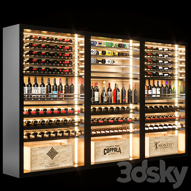 wine shelfs 06 3DSMax File - thumbnail 2