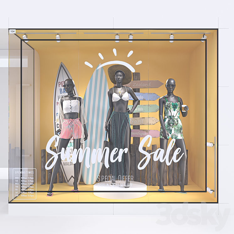 Womens Summer Storefront 004 3DS Max - thumbnail 1