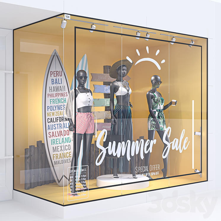 Womens Summer Storefront 004 3DS Max - thumbnail 2