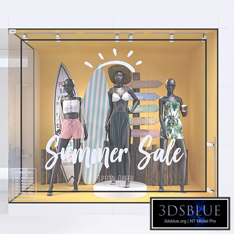 Womens Summer Storefront 004 3DS Max - thumbnail 3