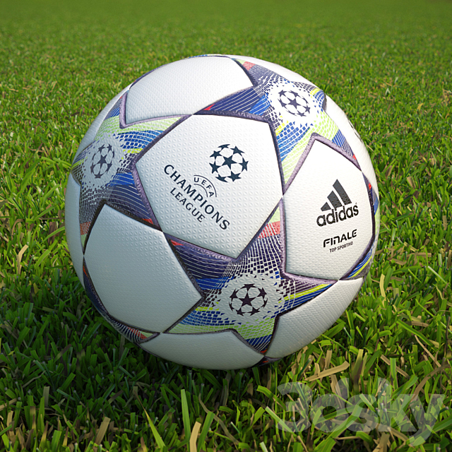 Adidas UEFA Ball 3DS Max Model - thumbnail 1