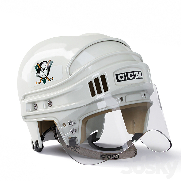 Anaheim Ducks CCM Hockey Helmet 3DS Max - thumbnail 1