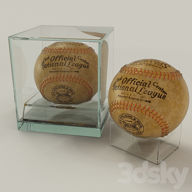 Baseball collector’s ball 3ds Max - thumbnail 3