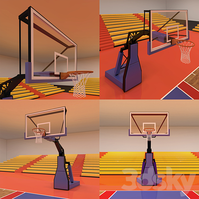 Basketball Court 3ds Max - thumbnail 2