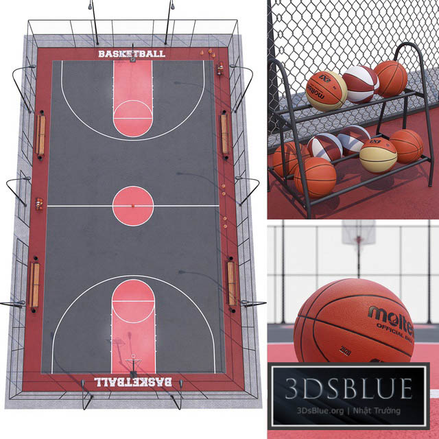 Basketball field 3DS Max - thumbnail 3