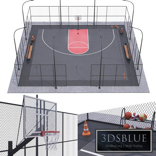 Basketball field 3DS Max - thumbnail 3