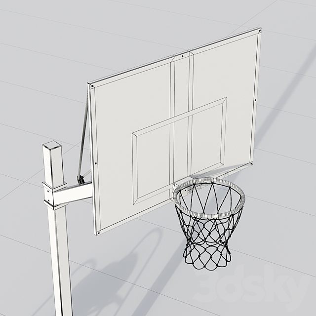 Basketball hoop 3DS Max Model - thumbnail 3