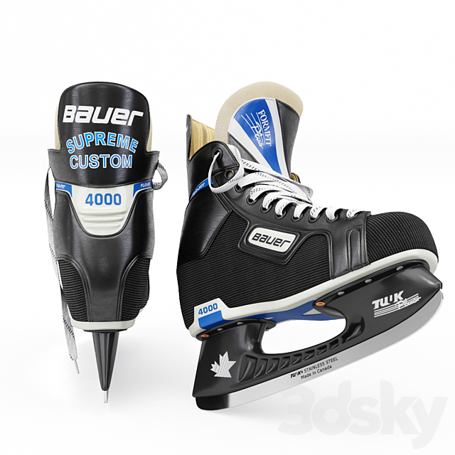 Bauer Supreme Custom 4000 Tuuk Ice Hockey Skates 3DS Max Model - thumbnail 3