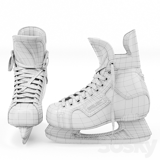 Bauer Supreme Custom 4000 Tuuk Ice Hockey Skates 3DS Max Model - thumbnail 4