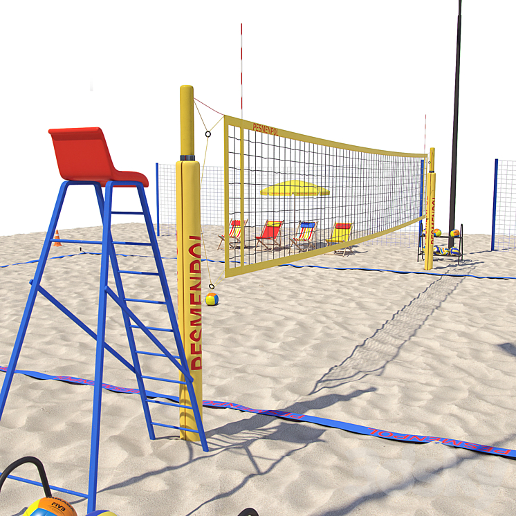 Beach volleyball 3DS Max - thumbnail 2