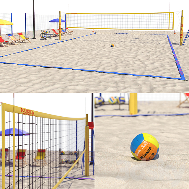 Beach volleyball 3DSMax File - thumbnail 1