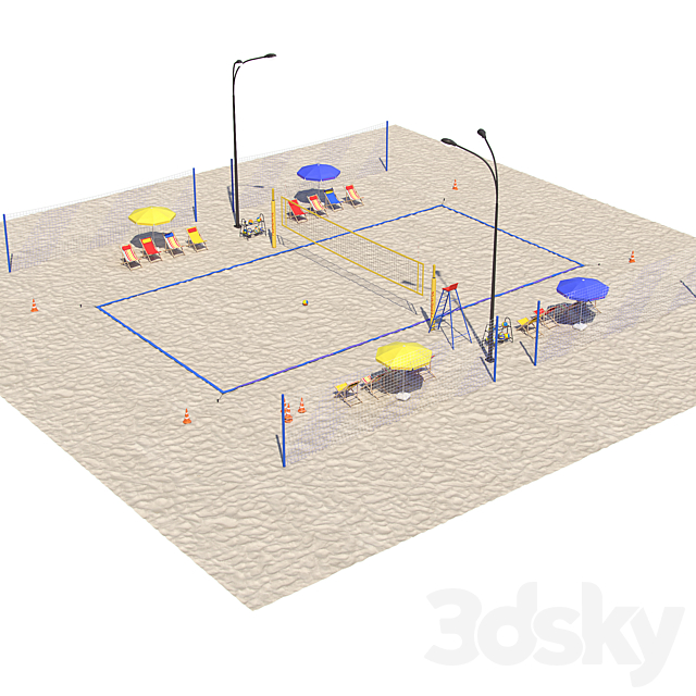 Beach volleyball 3DSMax File - thumbnail 4