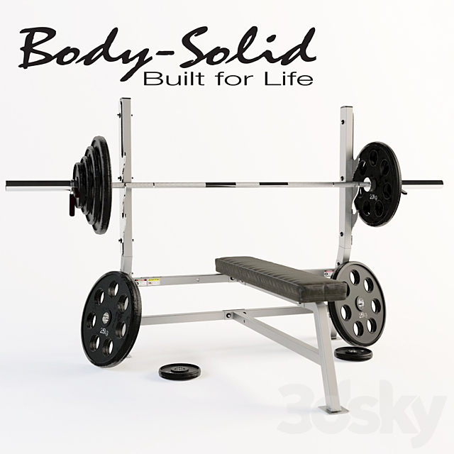 Bench for a press Body Solid 3DSMax File - thumbnail 1