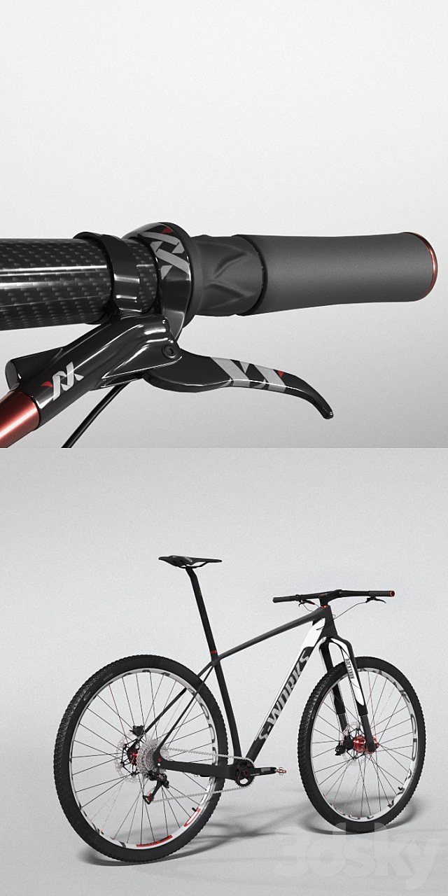 Bike S-WORKS Stumpjumper HT 3DS Max Model - thumbnail 2