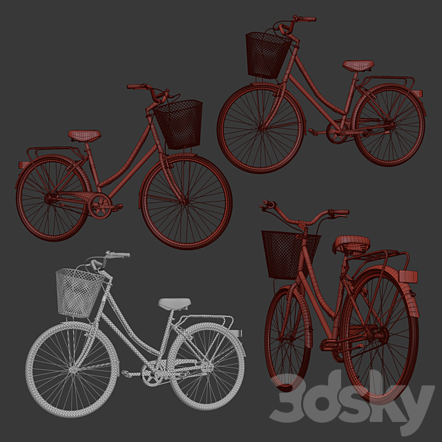 Bike Vintage Ladies Deluxe 3DS Max Model - thumbnail 3