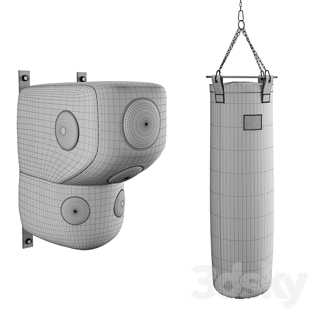 Boxing gym equipment 3DS Max Model - thumbnail 3