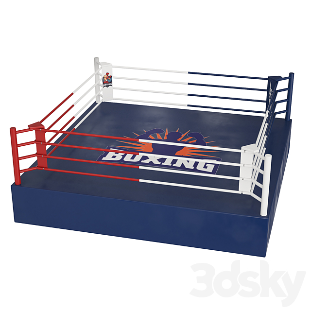 Boxing ring 3DS Max Model - thumbnail 2