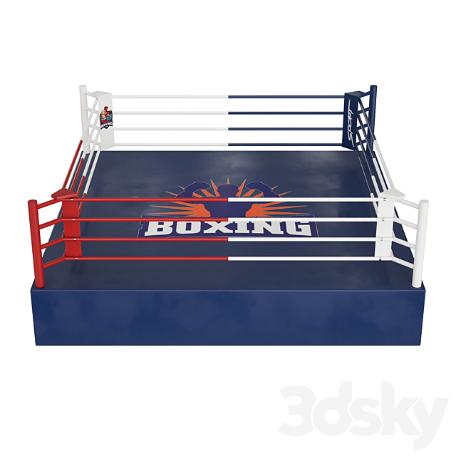 Boxing ring 3DS Max Model - thumbnail 3