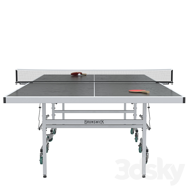 Brunswick Indoor _ Outdoor Tournament Table Tennis 3DS Max Model - thumbnail 2