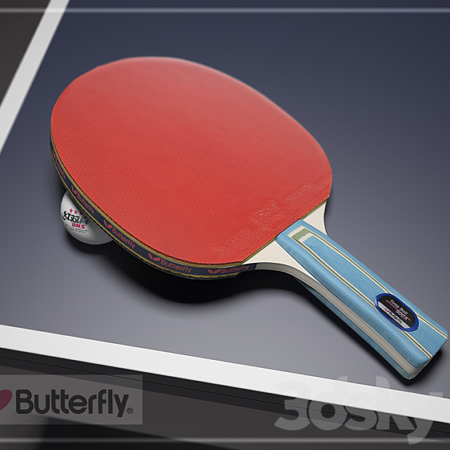 Butterfly table tennis racket 3DSMax File - thumbnail 1