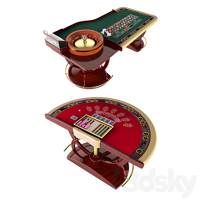 Casino tables 3DS Max Model - thumbnail 2