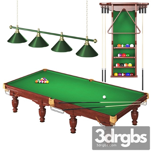 Classic pool table 3dsmax Download - thumbnail 1