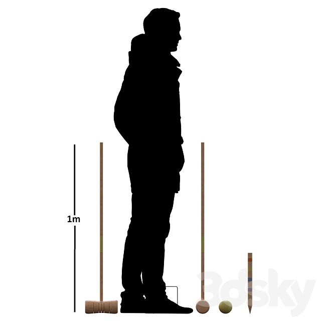 Croquet set 3DS Max Model - thumbnail 2