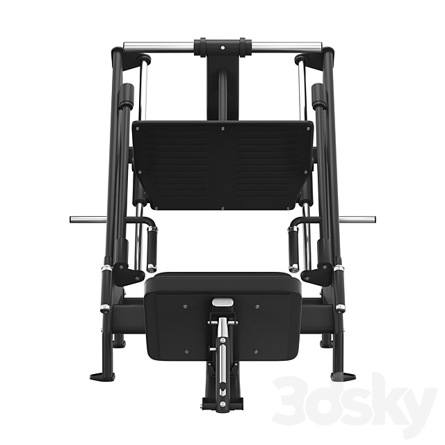 DHZ Fitness E-7056 Leg Press 3DS Max Model - thumbnail 3