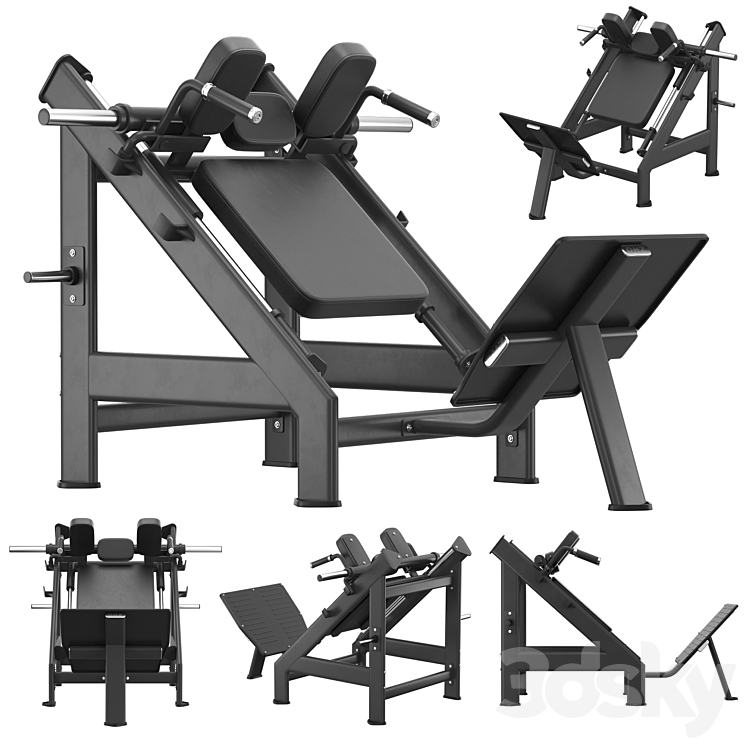 DHZ Fitness E-7057 Hack Machine 3DS Max Model - thumbnail 1