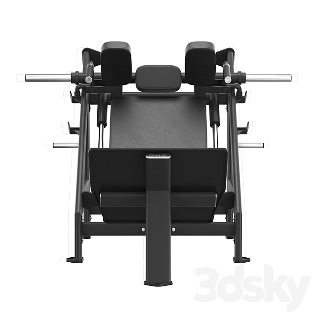 DHZ Fitness E-7057 Hack Machine 3DS Max Model - thumbnail 3