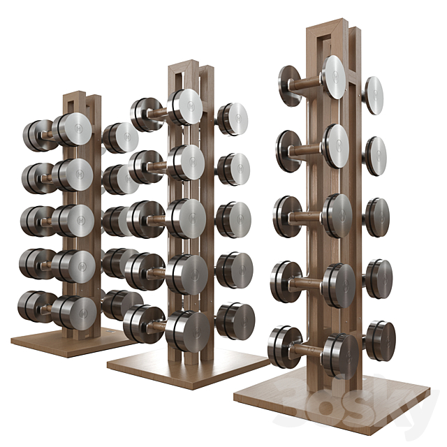 Dumbbell set 3ds Max - thumbnail 1