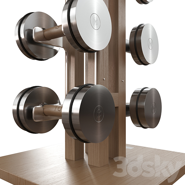 Dumbbell set 3ds Max - thumbnail 3