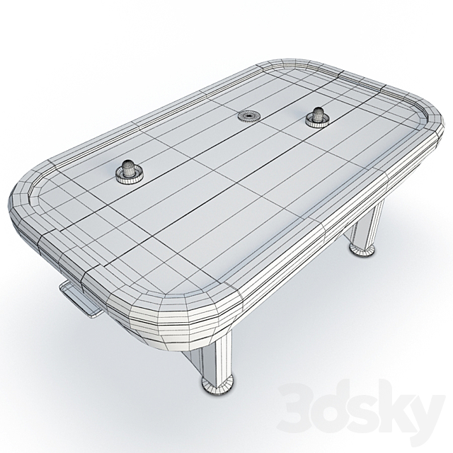 Electronic air hockey 3DS Max Model - thumbnail 2