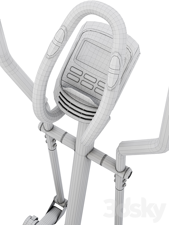 Elliptical trainer Hasttings Q600 MEDUSA. Ellipse 3DS Max Model - thumbnail 7