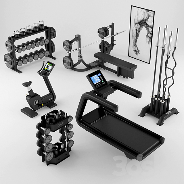 Equipment Gym 2 3DS Max Model - thumbnail 1