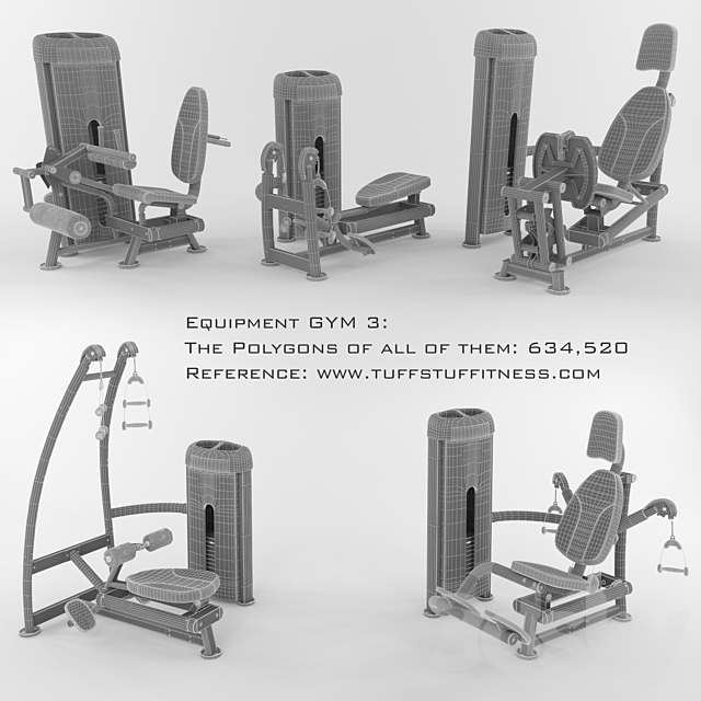 Equipment Gym 3 3DS Max Model - thumbnail 2