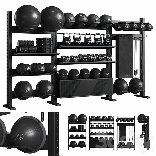 ESP GYM Equipment Rack 3ds Max - thumbnail 1