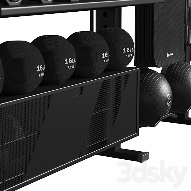 ESP GYM Equipment Rack 3ds Max - thumbnail 3