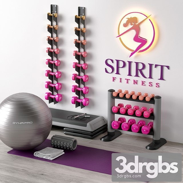 Excellent set for a fitness room. sport equipment. set - thumbnail 1