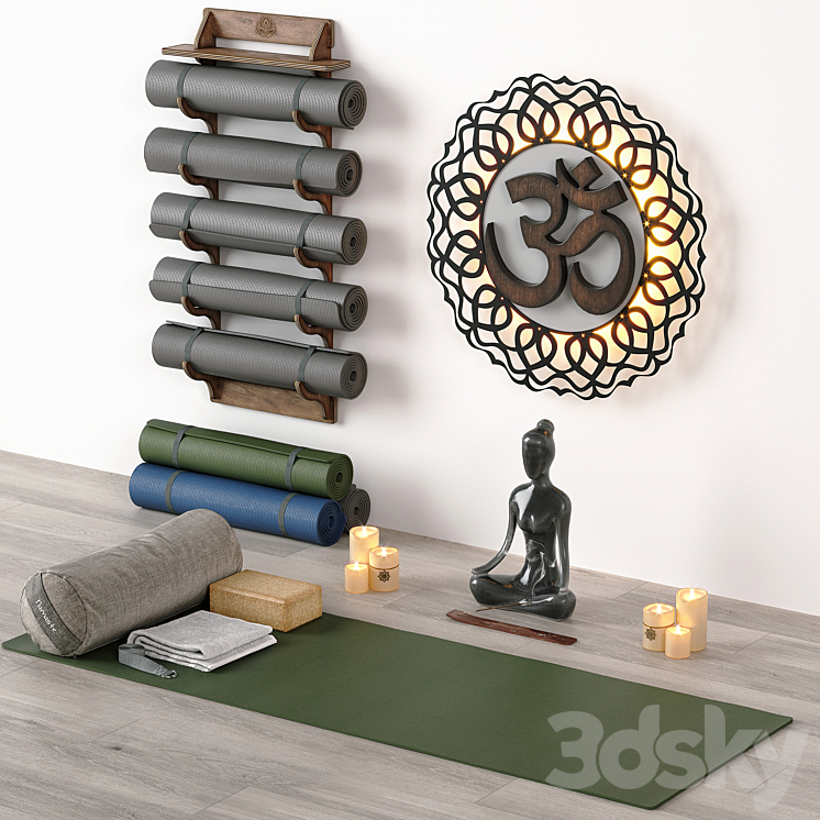 Excellent yoga set. Sport set 3DS Max - thumbnail 1