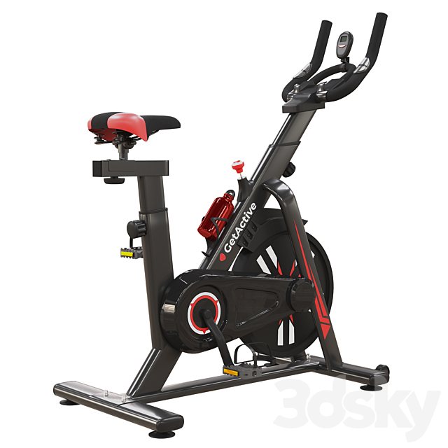 exercise bike 3DS Max Model - thumbnail 2