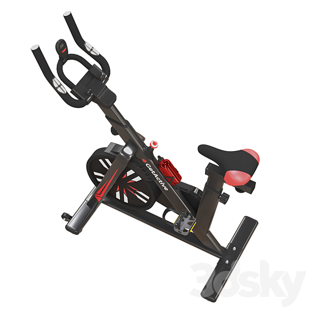 exercise bike 3DS Max Model - thumbnail 3