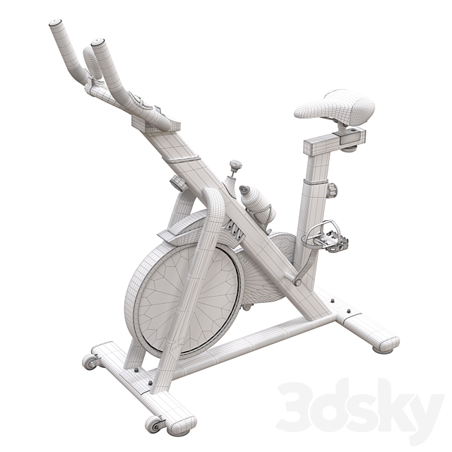 exercise bike 3DS Max Model - thumbnail 4