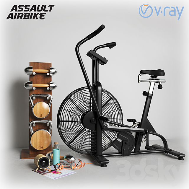 Exercise bike 3DSMax File - thumbnail 1